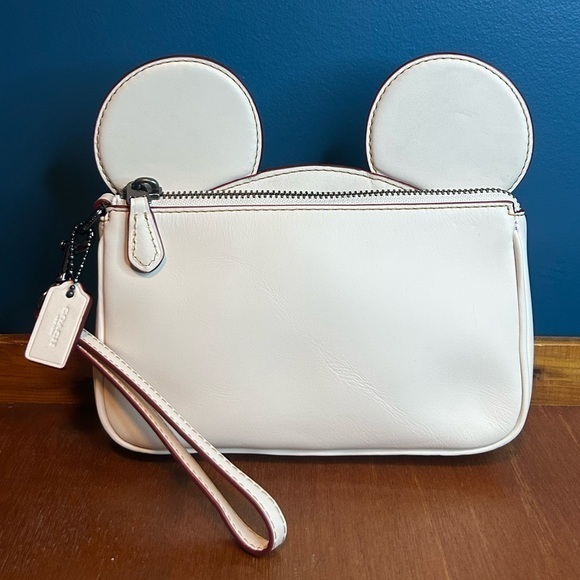 Disney x Coach Mickey Mouse Ears Wristlet Clutch LE F59529
